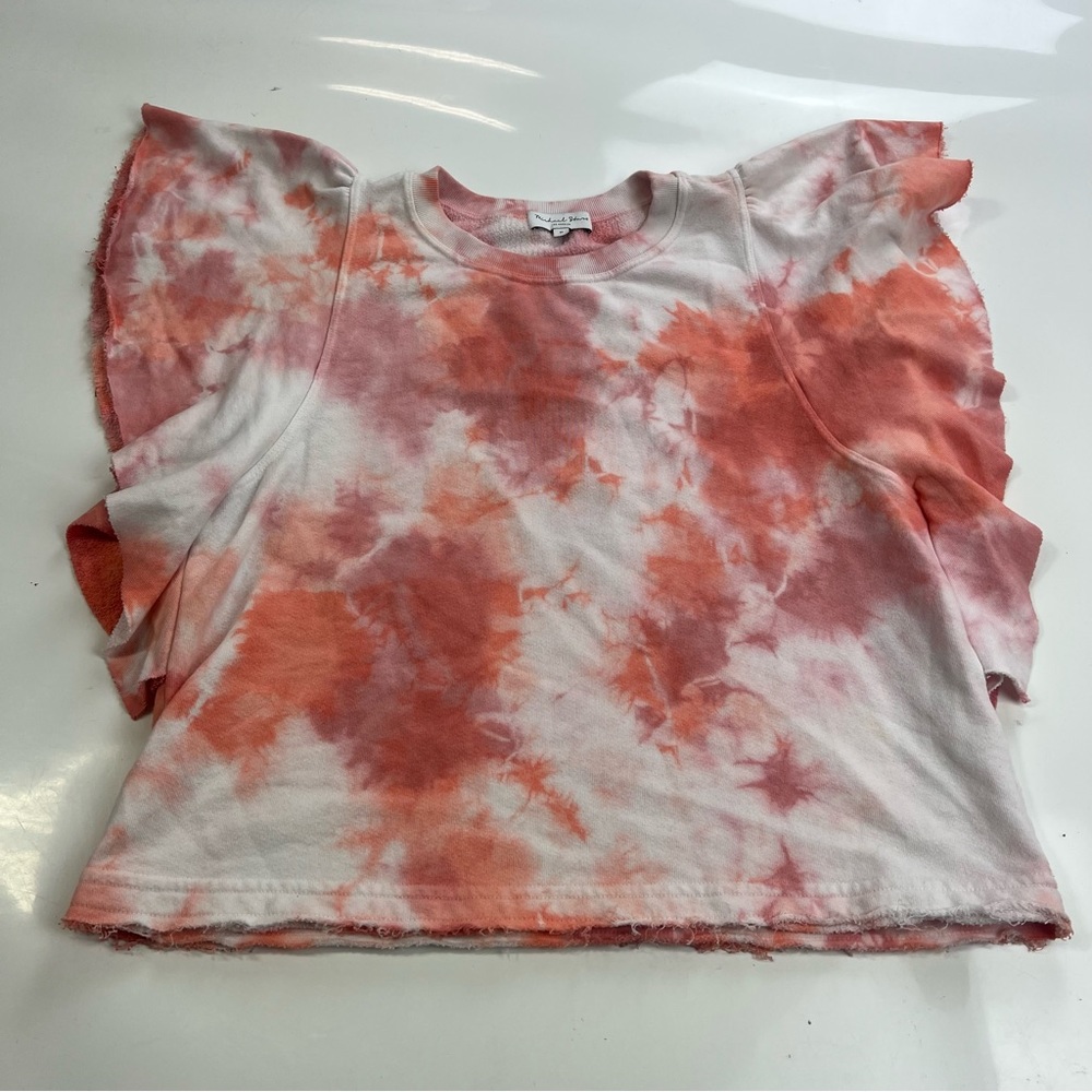 Mi hel studio women’s pink tie dye butterfly shirt M m125-36